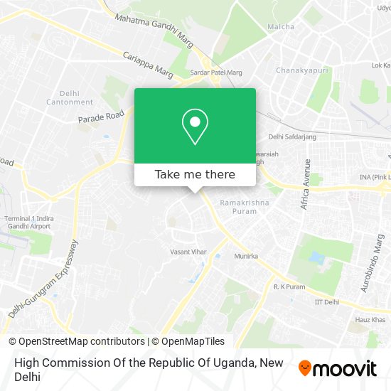 High Commission Of the Republic Of Uganda map