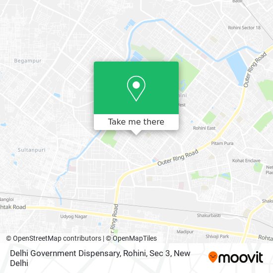 Delhi Government Dispensary, Rohini, Sec 3 map
