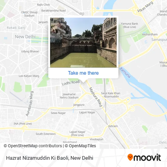 Hazrat Nizamuddin Ki Baoli map