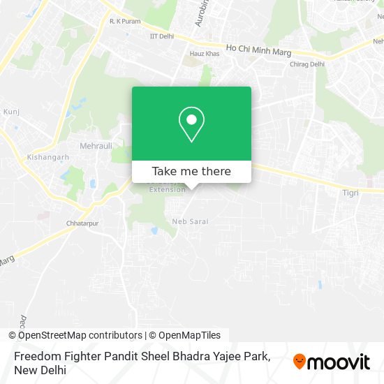 Freedom Fighter Pandit Sheel Bhadra Yajee Park map