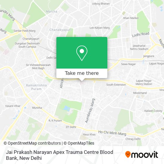 Jai Prakash Narayan Apex Trauma Centre Blood Bank map