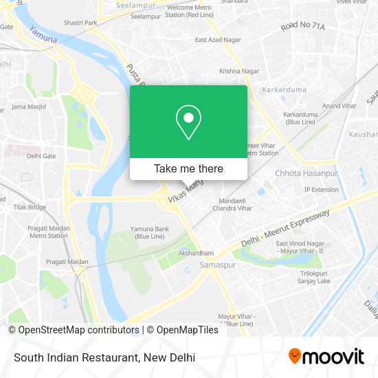 South Indian Restaurant map