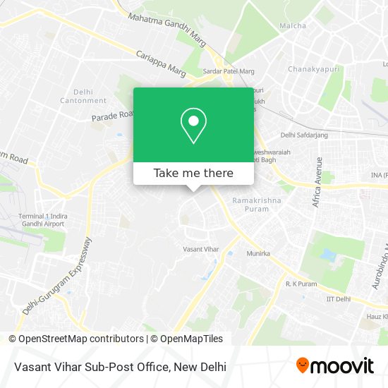 Vasant Vihar Sub-Post Office map