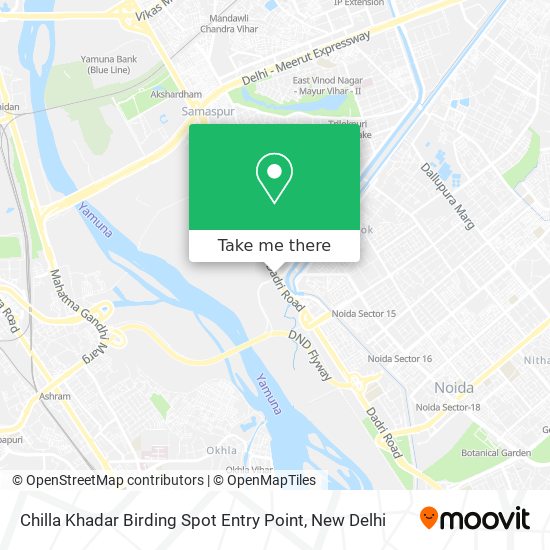 Chilla Khadar Birding Spot Entry Point map