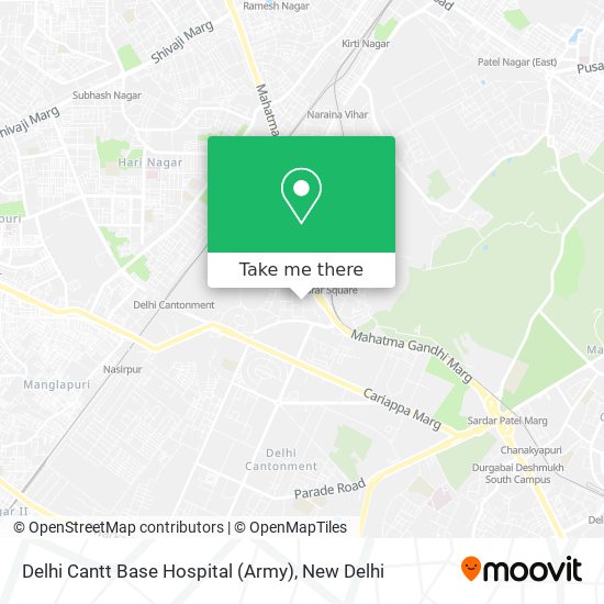 Delhi Cantt Base Hospital (Army) map