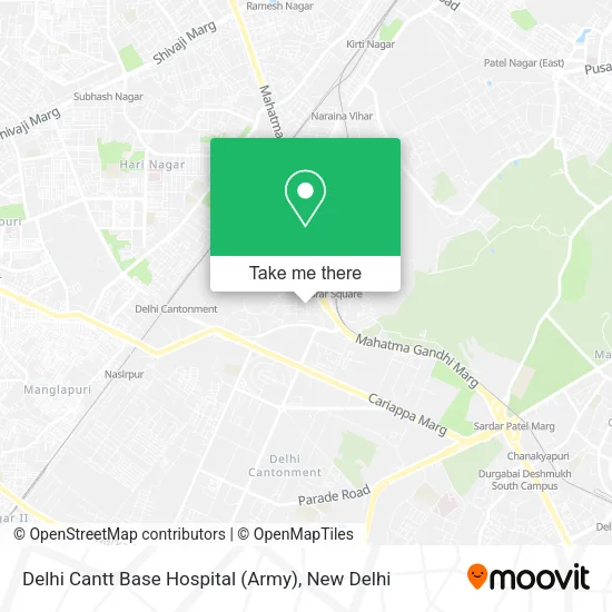Delhi Cantt Base Hospital (Army) map