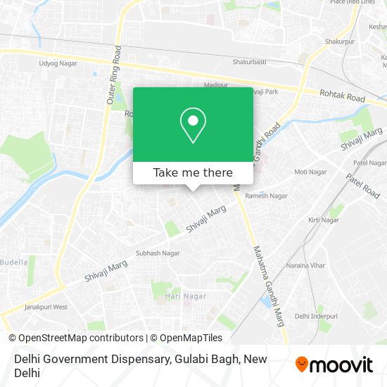 Delhi Government Dispensary, Gulabi Bagh map