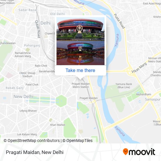 How to get to Pragati Maidan in Delhi by Metro Bus or Train