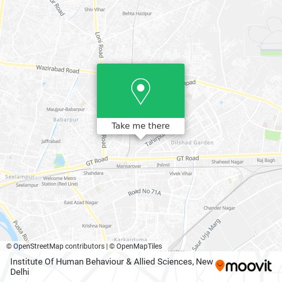 Institute Of Human Behaviour & Allied Sciences map