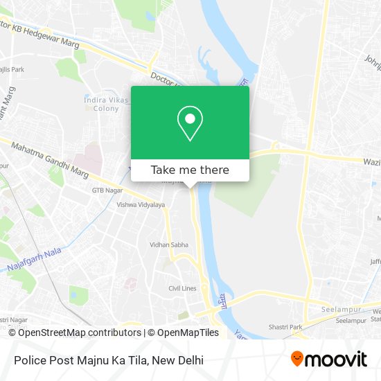 Police Post Majnu Ka Tila map
