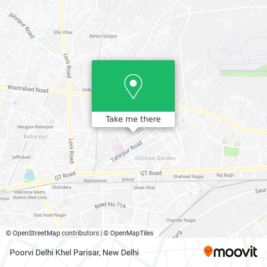 Poorvi Delhi Khel Parisar map