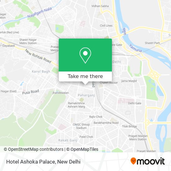 Hotel Ashoka Palace map