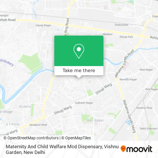 Maternity And Child Welfare Mcd Dispensary, Vishnu Garden map