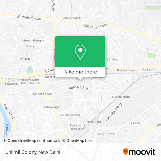 Jhilmil Colony map