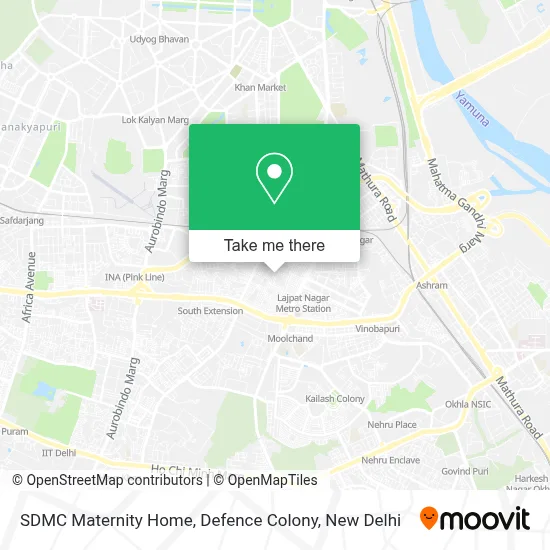 Sdmc Maternity Home, Defence Colony map