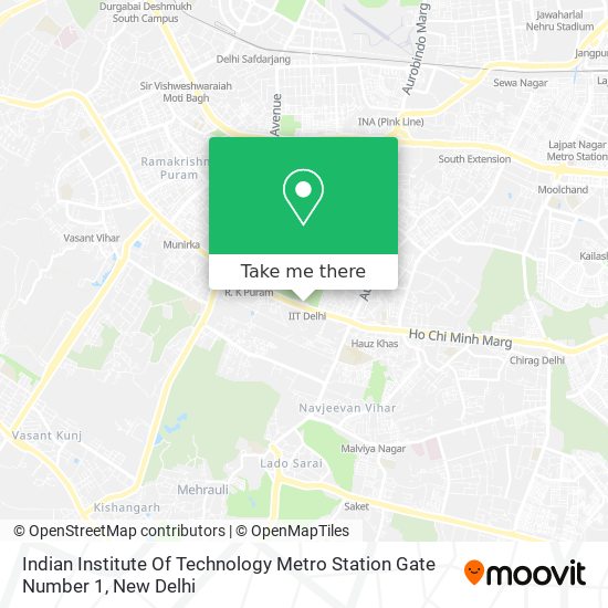 Indian Institute Of Technology Metro Station Gate Number 1 map