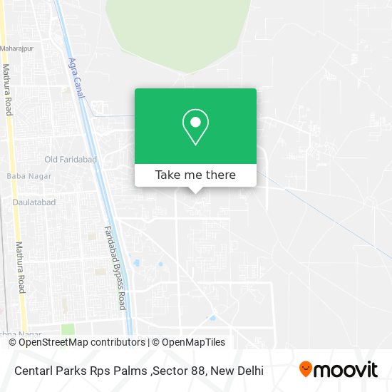 Centarl Parks  Rps Palms ,Sector 88 map