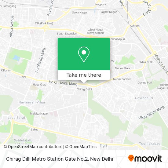 Chirag Dilli Metro Station Gate No.2 map