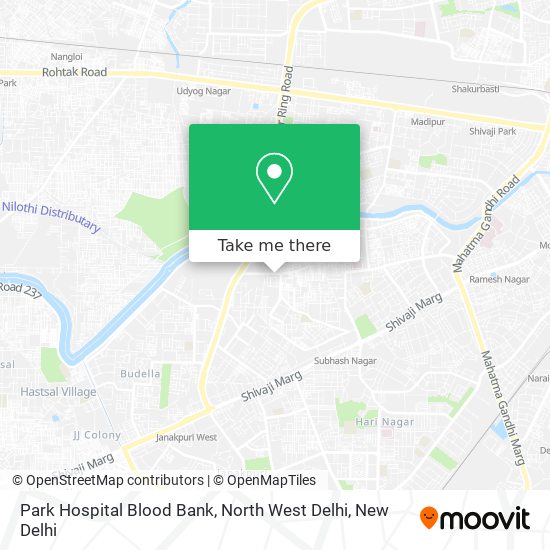 Park Hospital Blood Bank, North West Delhi map