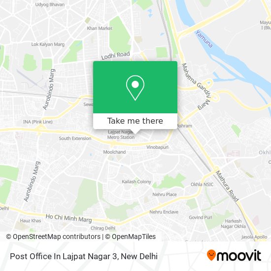 Post Office In Lajpat Nagar 3 map