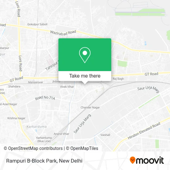 Rampuri B-Block Park map