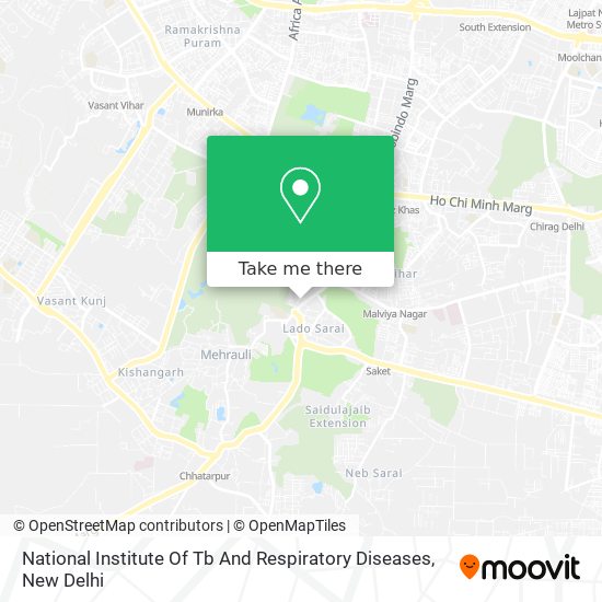 National Institute Of Tb And Respiratory Diseases map