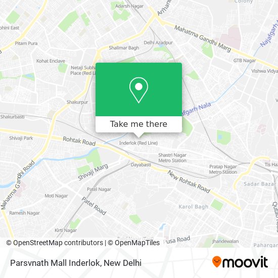 Parsvnath Mall Inderlok map