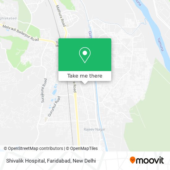 Shivalik Hospital, Faridabad map
