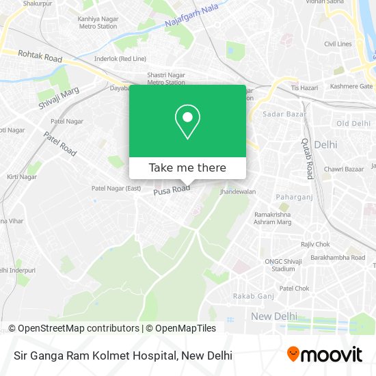 Sir Ganga Ram Kolmet Hospital map