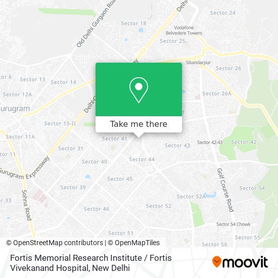 Fortis Memorial Research Institute / Fortis Vivekanand Hospital map