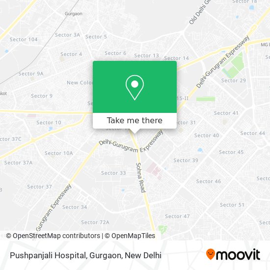 Pushpanjali Hospital, Gurgaon map