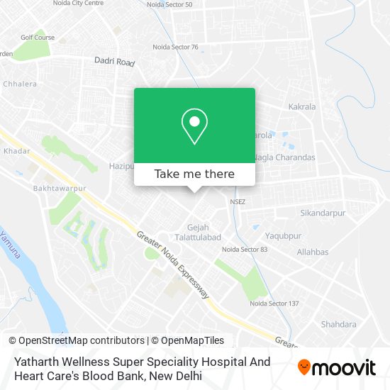 Yatharth Wellness Super Speciality Hospital And Heart Care's Blood Bank map
