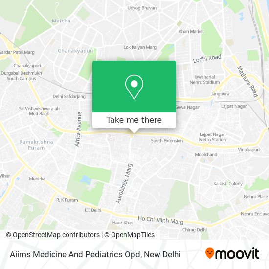 Aiims Medicine And Pediatrics Opd map