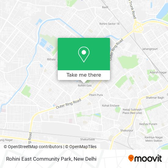 Rohini East Community Park map