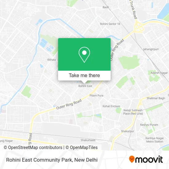 Rohini East Community Park map