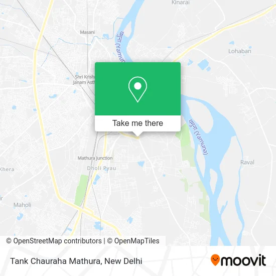 Tank Chauraha Mathura map