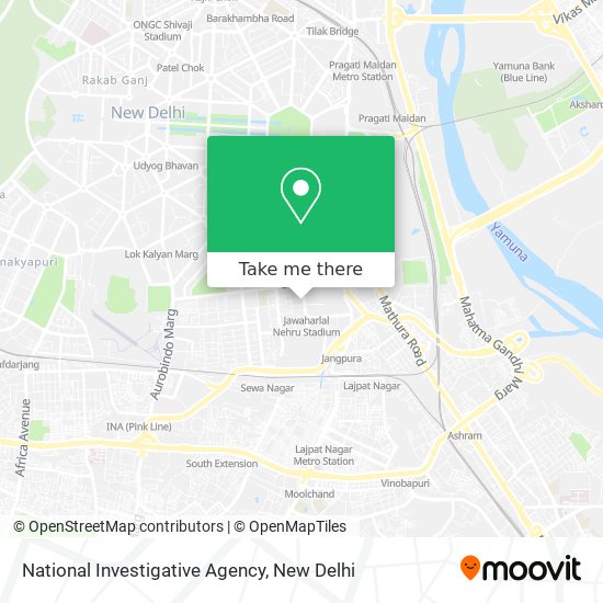 National Investigative Agency map