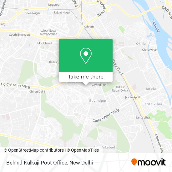 Behind Kalkaji Post Office map