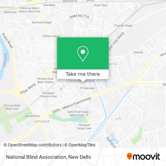 National Blind Association map