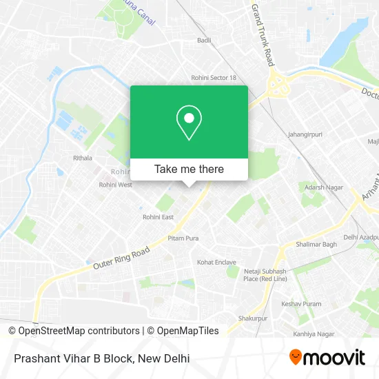 Prashant Vihar B Block map