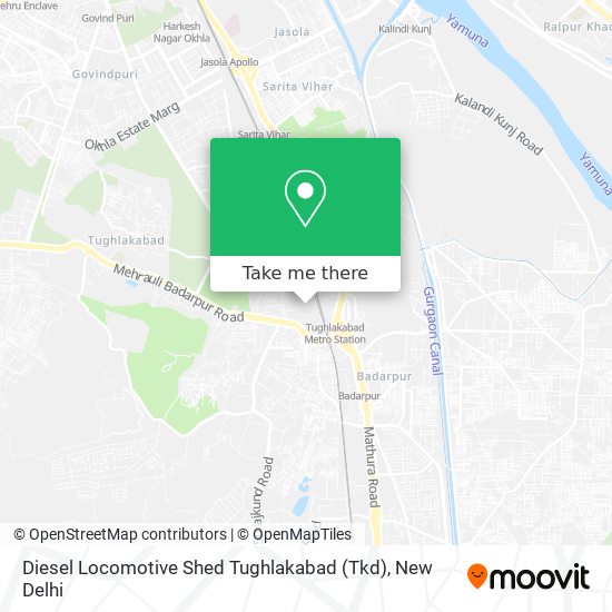 Diesel Locomotive Shed Tughlakabad (Tkd) map