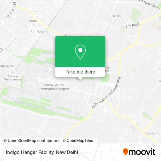 Indigo Hangar Facility map