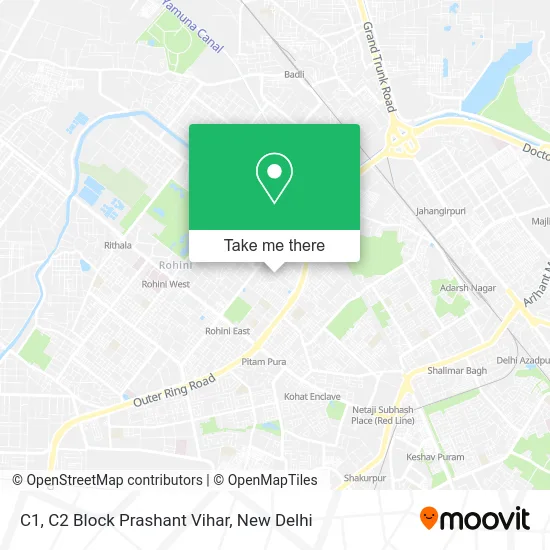 C1, C2 Block Prashant Vihar map