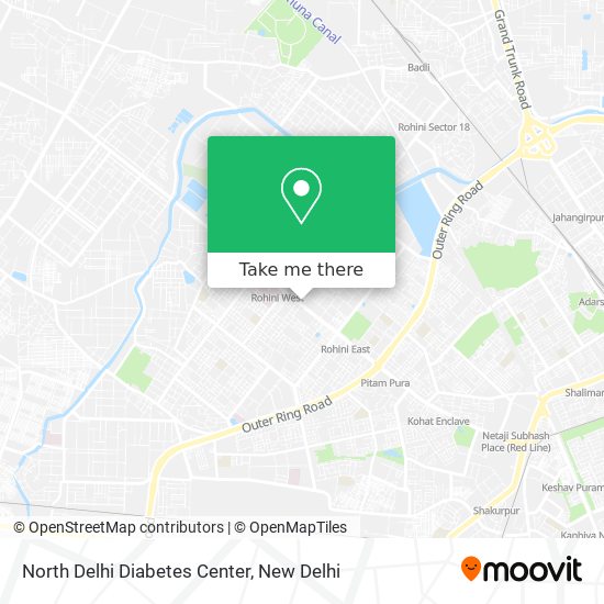 North Delhi Diabetes Center map