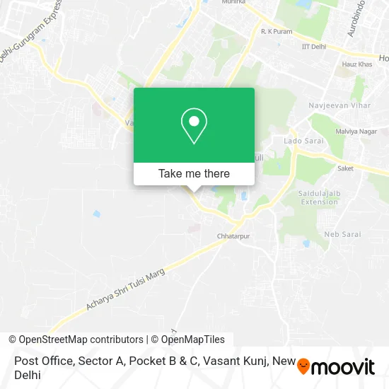 Post Office, Sector A, Pocket B & C, Vasant Kunj map