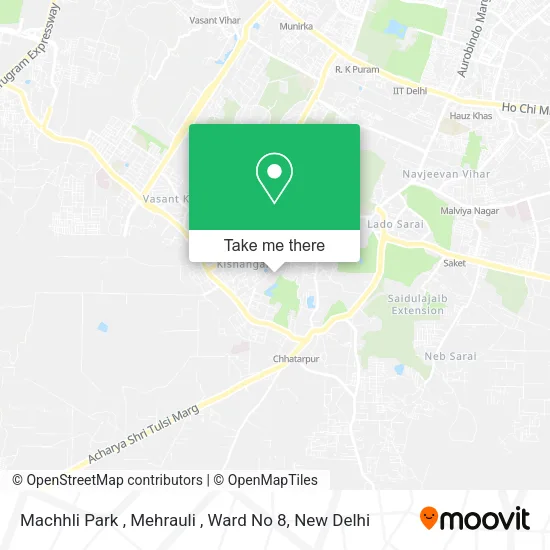 Machhli Park , Mehrauli , Ward No 8 map