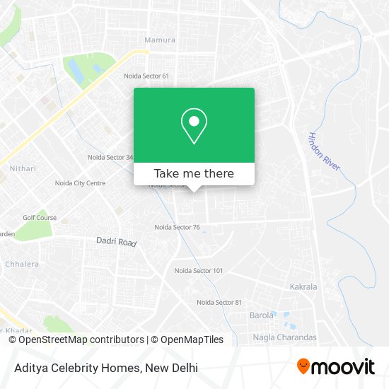 Aditya Celebrity Homes map