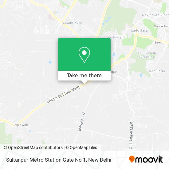 Sultanpur Metro Station Gate No 1 map