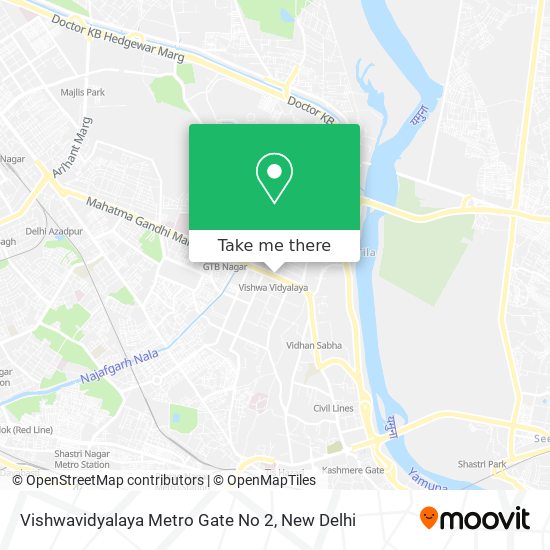 Vishwavidyalaya Metro Gate No 2 map