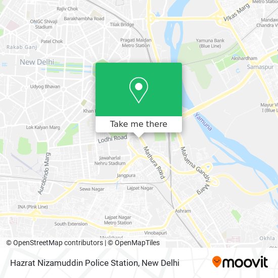 Hazrat Nizamuddin Police Station map
